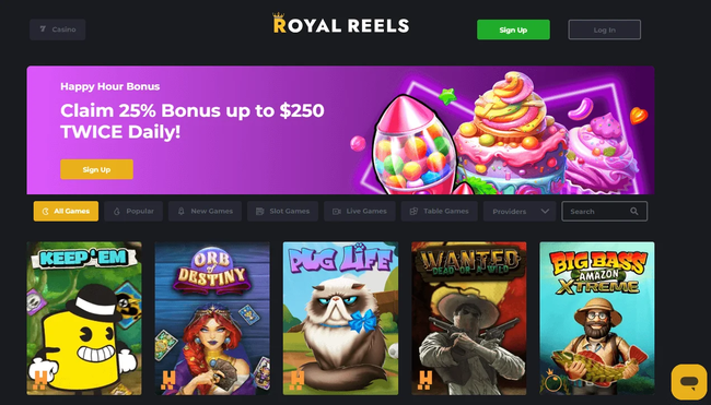 royal reels Gameplay